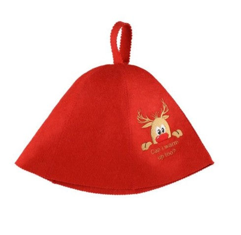 Winteria Saunahattu poro punainen