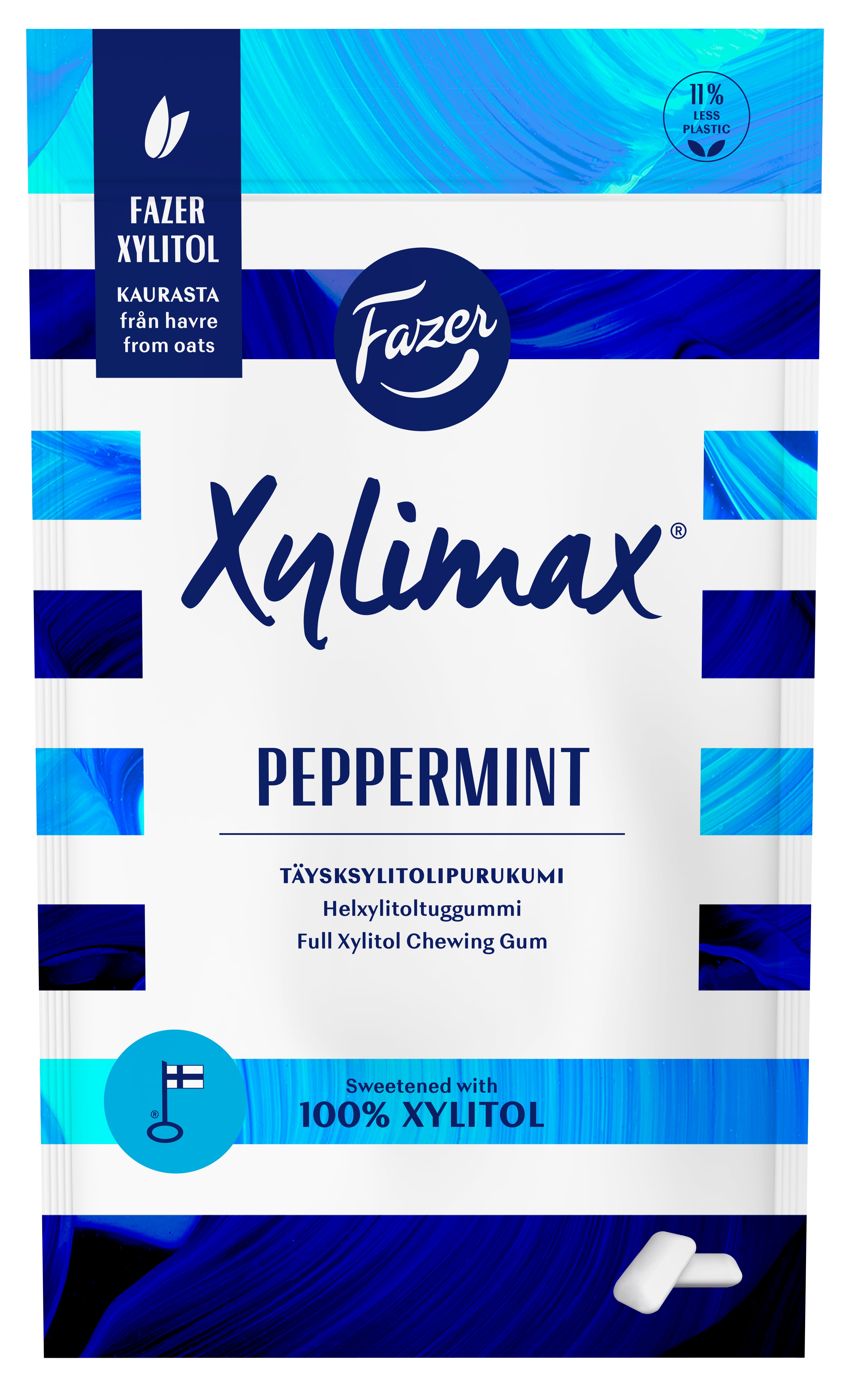 Fazer Xylimax Peppermint 80g, piparmintun makuinen täysksylitolipurukumi